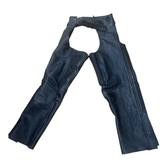 Hudson Other - Hudson Leather Chaps Adjustable Waist Genuine Leather Black Unisex Size M